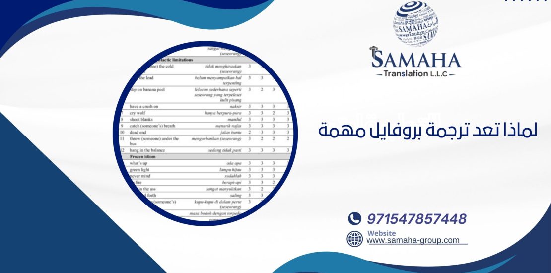 لماذا تعد ترجمة بروفايل مهمة